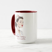  retro pin-up beste verpleegster ooit mok (Voorkant links)