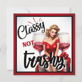 Retro Pin-up Chic niet Slordig Feestdagenkaart