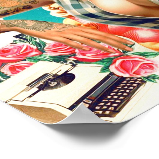 Retro pin-up collage poster (Hoek)