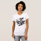 Retro Pin-Up Dragon T-shirt! T-shirt (Voorkant volledig)