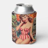 Retro Pin-up en Monsters Blikjeskoeler (Blikje Voorkant)