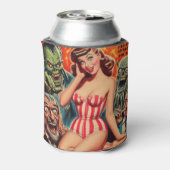 Retro Pin-up en Monsters Blikjeskoeler (Blikje Achterkant)