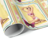 Retro Pin-Up Girl Cadeaupapier (Rol Hoek)