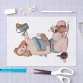  Retro Pin up Girl Decoupage Furmie Tissuepapier (Craft)