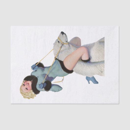 Retro Pin up Girl Decoupage Furmie Tissuepapier (Voorkant)