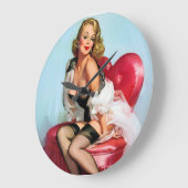  Retro Pin Up Girl Grote Klok (Hoek)