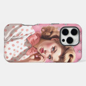 Retro Pin-Up Girl iPhone Hoesje (Achterkant horizontaal)