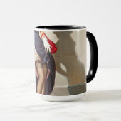 Retro Pin-Up Girl Mok (Voorkant rechts)