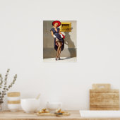 Retro Pin-Up Girl Poster (Keuken)