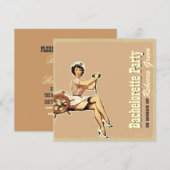 retro - pin - up girl sailor bachelorette kaart (Voorkant / Achterkant)