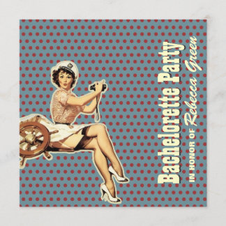 retro - pin - up girl sailor bachelorette kaart