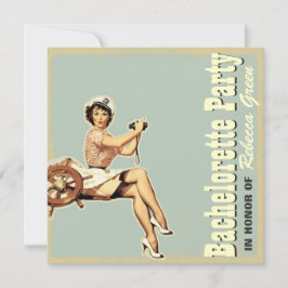 retro - pin - up girl sailor bachelorette kaart