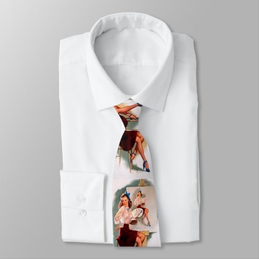  Retro Pin Up Girl Stropdas (Gebonden)