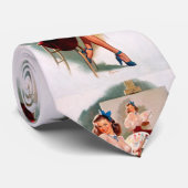  Retro Pin Up Girl Stropdas (Opgerold)