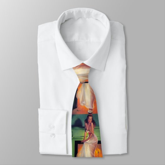 Retro Pin Up Girl Stropdas (Gebonden)