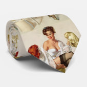  Retro Pin Up Girl Stropdas (Opgerold)