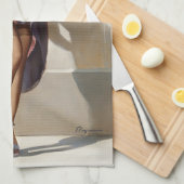 Retro Pin-Up Girl Theedoek (Quarter Fold)