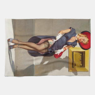 Retro Pin-Up Girl Theedoek