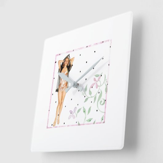 Retro Pin Up Girl Wall klok (Hoek)