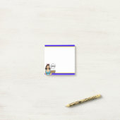 Retro Pin-up_ God Zegen je Hart Post-it® Notes (Op bureau)