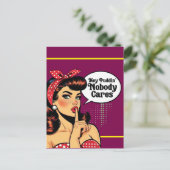 Retro Pin-up Hé Pudding Briefkaart (Staand voorkant)