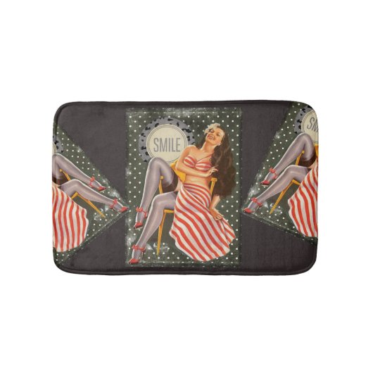  Retro Pin-up Illustratie Thunder_Cove Badmat (Voorkant)