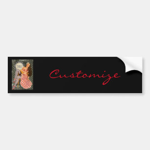 Retro Pin-up Illustratie Thunder_Cove Bumpersticker