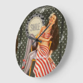  Retro Pin-up Illustratie Thunder_Cove Grote Klok (Hoek)
