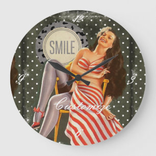  Retro Pin-up Illustratie Thunder_Cove Grote Klok