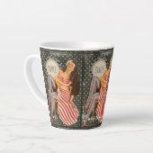 Retro Pin-up Illustratie Thunder_Cove Latte Mok (Linkerhoek)
