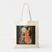  Retro Pin-up Illustratie Thunder_Cove Tote Bag (Achterkant)