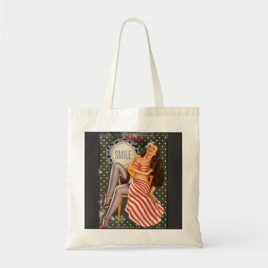  Retro Pin-up Illustratie Thunder_Cove Tote Bag (Voorkant)