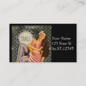  Retro Pin-up Illustratie Thunder_Cove Visitekaartje (Voorkant)