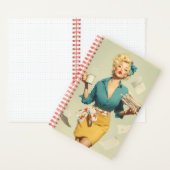 Retro Pin-Up Kantoor Chic Notitieboek (Binnen)