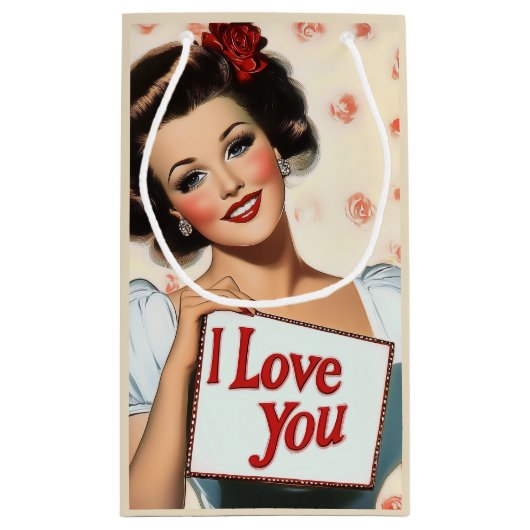 Retro Pin-Up Love Klein Cadeauzakje (Achterkant)