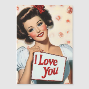 Retro Pin-Up Love Magnetische Uitnodiging