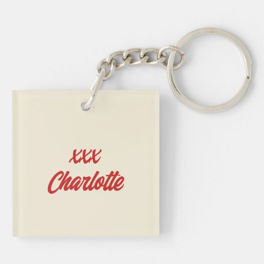 Retro Pin-Up Love Sleutelhanger (Achterkant)