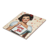 Retro Pin-Up Love Tegeltje (Zijkant)