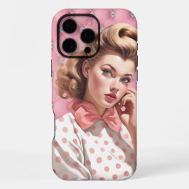 Retro Pin-Up Meisje iPhone 16 Pro Max Hoesje