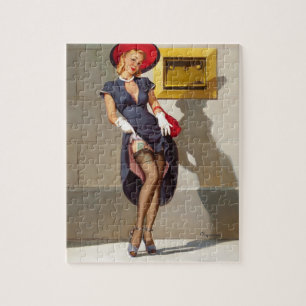 Retro Pin-Up Meisje Legpuzzel