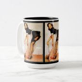 Retro Pin-up Meisje Mok (Voorkant links)