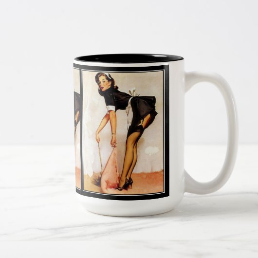 Retro Pin-up Meisje Mok (Rechts)