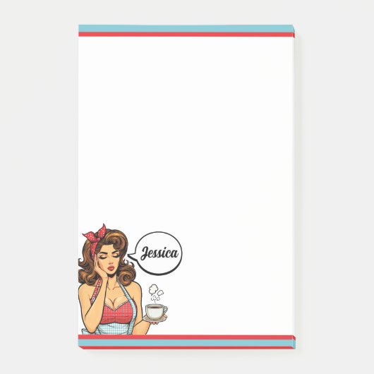 Retro Pin-up_ Ochtendmens Post-it® Notes (Voorkant)