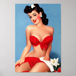 Retro Pin-Up Poster met een Sultry Twist