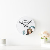 Retro Pin-up Running Late Oops Clock  Ronde Klok (Huis)