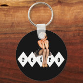 Retro Pin-Up Sleutelhanger (Voorkant)