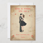 Retro Pin-Up Valentijnsdag Kaart (Voorkant)