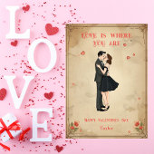 Retro Pin-Up Valentijnsdag Kaart