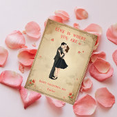 Retro Pin-Up Valentijnskaart Feestdagenkaart