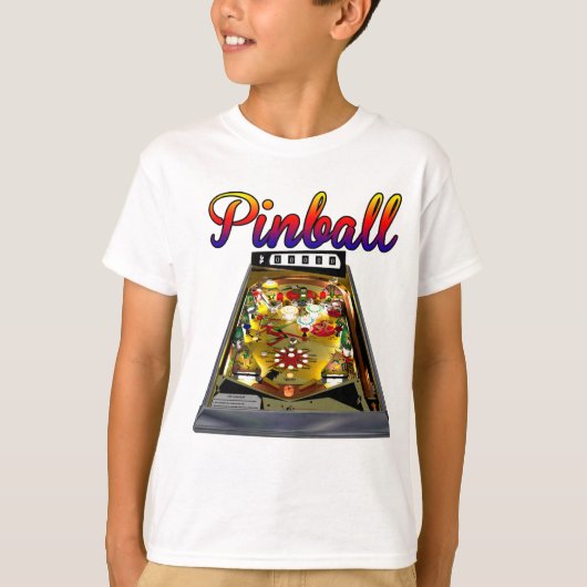 Retro Pinball Machine Design T-Shirt (Voorkant)